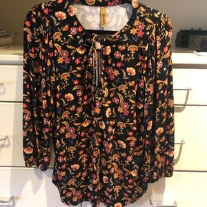 Rachel Pally key-hole front print blouse size M